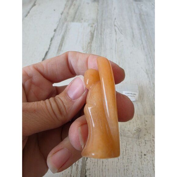 Kalifano carnelian vitality Angel cherub statue rock crystal figurine - Picture 3 of 7